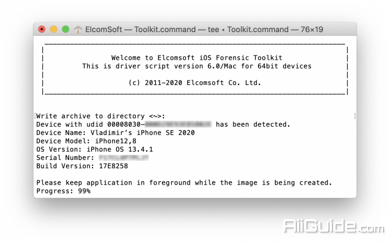 iphone forensics toolkit